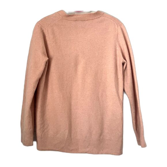 J. Crew Pink Cashmere Blend Pullover Cardigan Sweater Top Women's Size Large - Picture 6 of 10